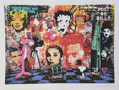 Ultimate Legends (3D-Grafik), Siebdruck auf Büttenpapier, 36 x 26 cm