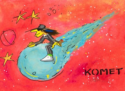 Komet (Red Edition), Siebdruck, 56 x 42 cm, 2.000 Euro Komet (Red Edition), Siebdruck, 56 x 42 cm, 2.000 Euro