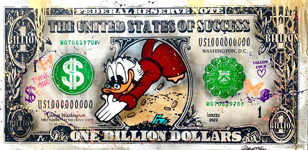 Dagobert Duck dollar wave goldjump