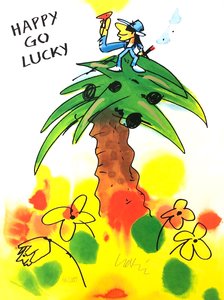 Happy Go Lucky, Siebdruck, 42 x 56 cm, 2.000 Euro Happy Go Lucky, Siebdruck, 42 x 56 cm, 2.000 Euro