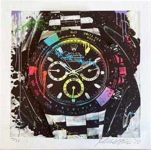 Rolex DAYTONA (3D-Grafik), Siebdruck auf Büttenpapier, 23 x 23 cm