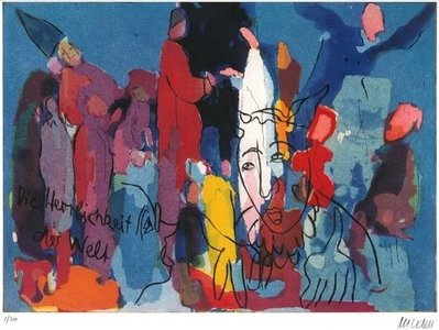 Die Herrlichkeit der Welt, Farbradierung, 65 x 49 cm