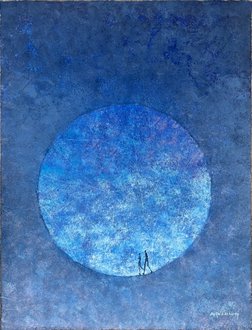 Unikat: Ohne Titel – Kreis 3, Mischtechnik auf Büttenpapier mit gerissenen Kanten, 50 x 66 cm, 1.280 Euro