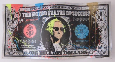 One Billion Dollar Wave (3D-Unikat), Handsiebdruck auf Aluminium, 120 x 60 cm